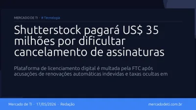 Logotipo da Shutterstock em destaque sobre fundo digital simbolizando assinaturas online.
