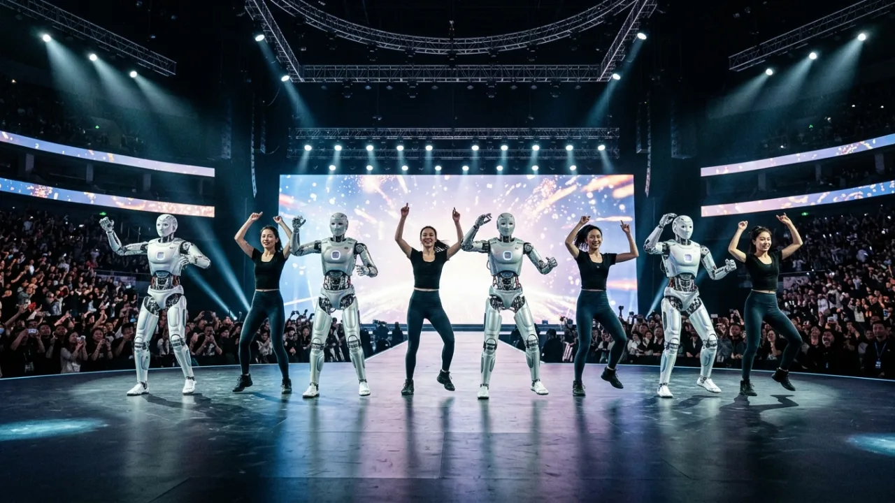 Unitree: 19 robôs humanoides h2 dançam com 120 bailarinos na abertura do worldskills 2026
