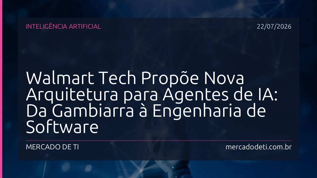 Diagrama abstrato de engrenagens e blocos de código representando a arquitetura de agentes de IA com abstração e segurança.